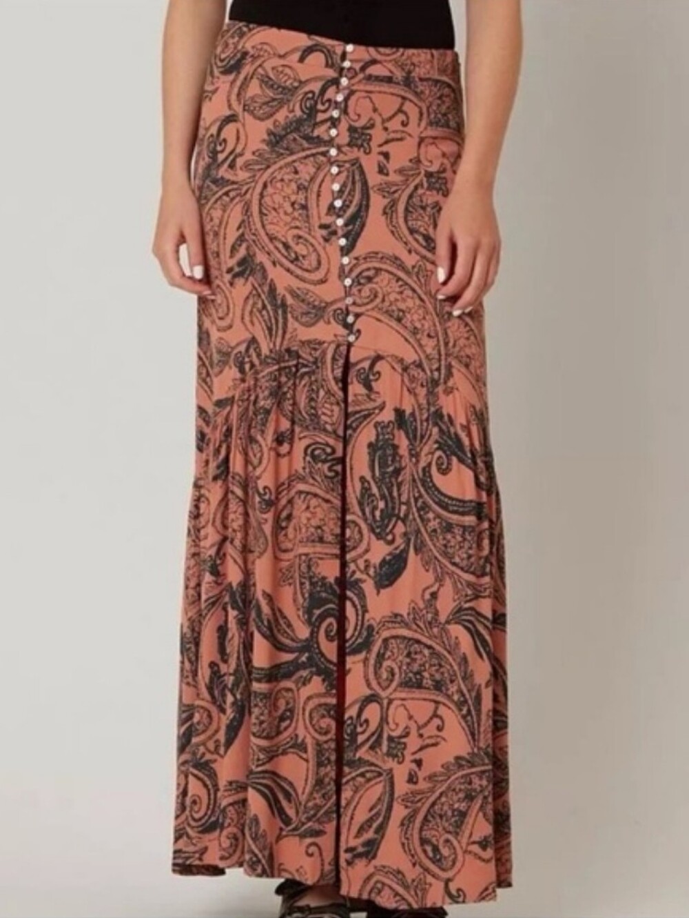 Free People Smooth Sailing Paisley Maxi Skirt